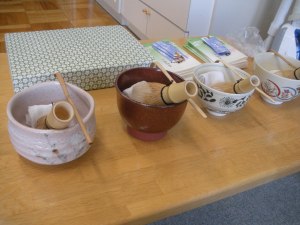Teabowls for the students to make tea for each other